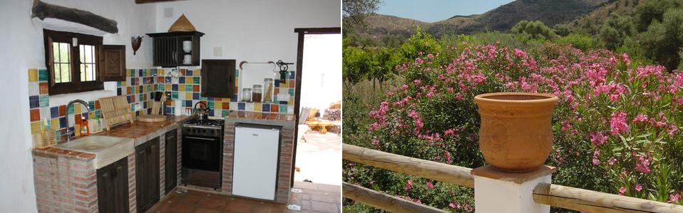 Our two restored old Andalusian cottages at an organic farm near Almoga